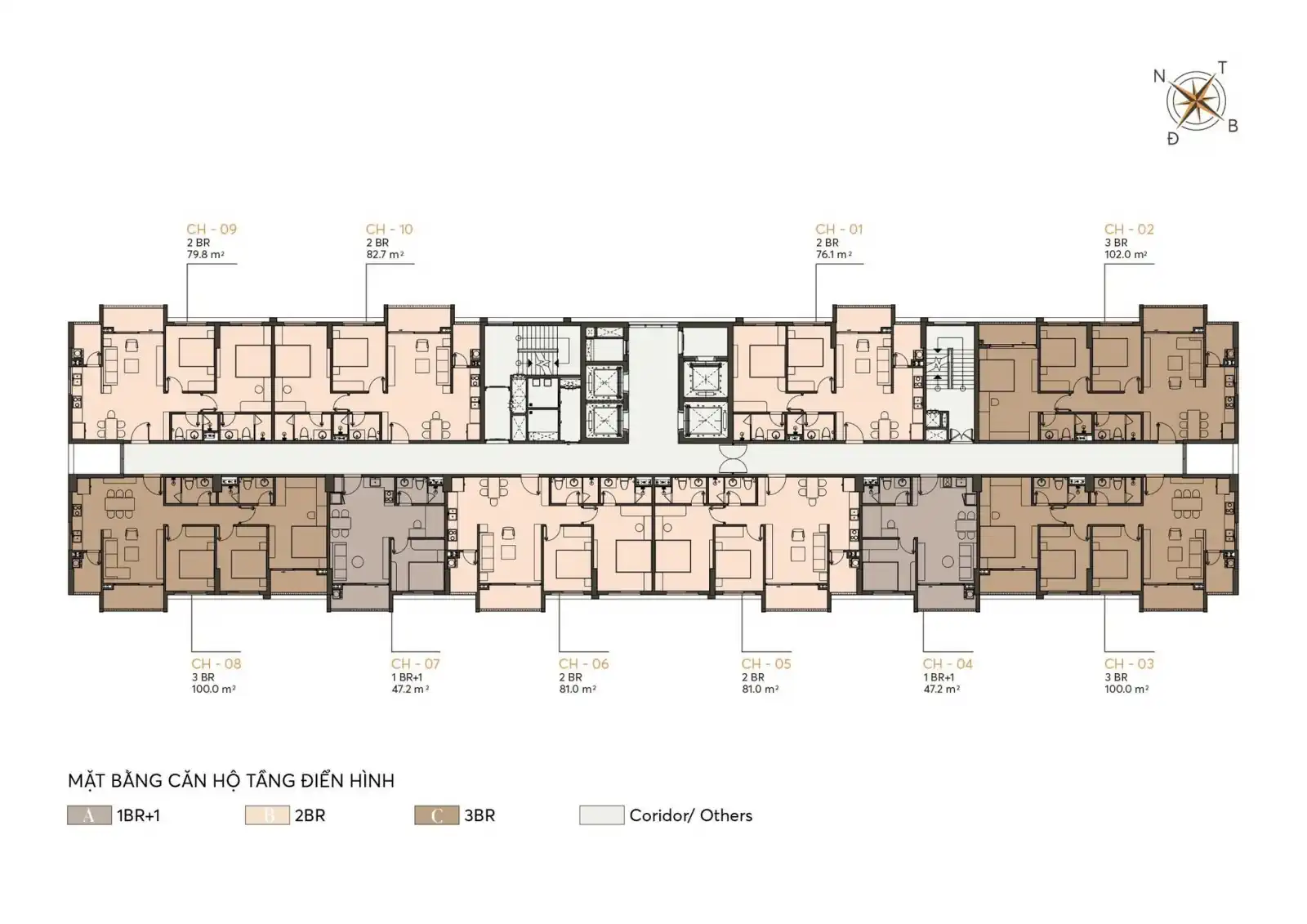 Mặt bằng dự án chung cư LakeView Tower Giải Phóng