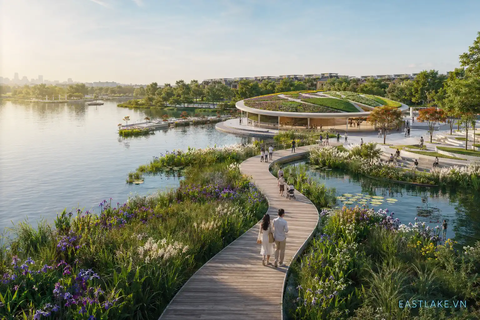Bản giới thiệu thiết kế cảnh quan East Lake City và không gian bên hồ